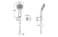 VitrA Samba 3-Function Hand Shower - Chrome
