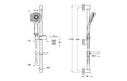 VitrA Samba 3-Function Hand Shower w/Slide Rail