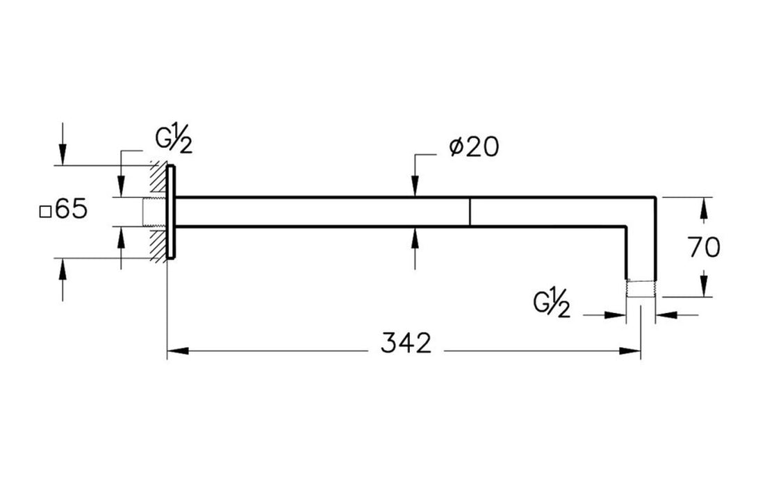 VitrA Suit Wall Mounted 90° Connection Pipe
