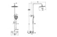 VitrA Aquaheat Bliss 250 Thermostatic Shower Column - Chrome