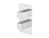 VitrA Aquaheat Square Thermostatic 3-Way Shower Mixer - Chrome