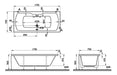 VitrA Optima 0TH 1700x750mm Double Ended Bath