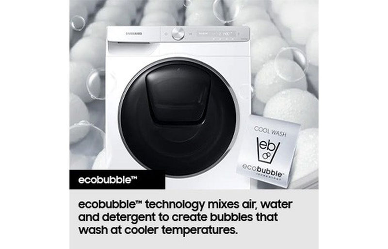 Samsung WD80T046BE/EU F/S 8/5kg 1400rpm ecobubble™ Washer Dryer - White
