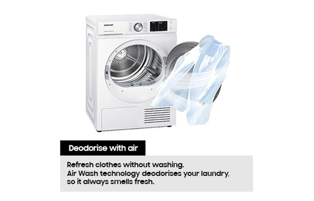 Samsung WD80T046BE/EU F/S 8/5kg 1400rpm ecobubble™ Washer Dryer - White
