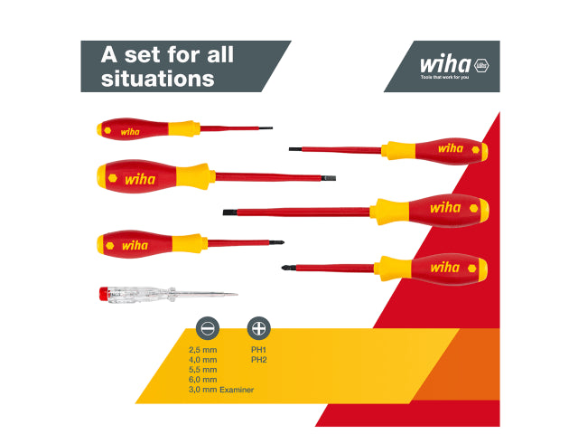 SoftFinish® electric SL/PH Screwdriver Set, 7 Piece