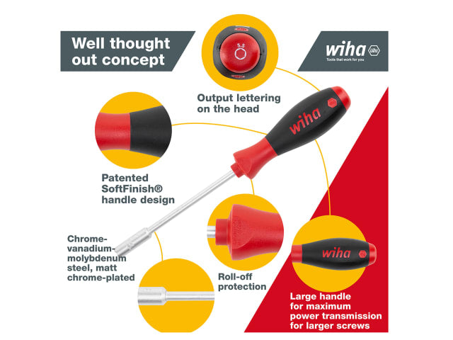 SoftFinish® Hex Nut Driver Set, 5 Piece