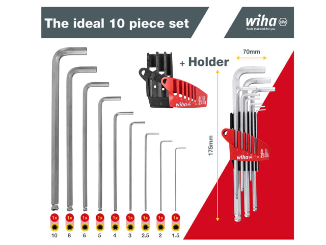 ProStar Hex Ball End L-key Set, 9 Piece