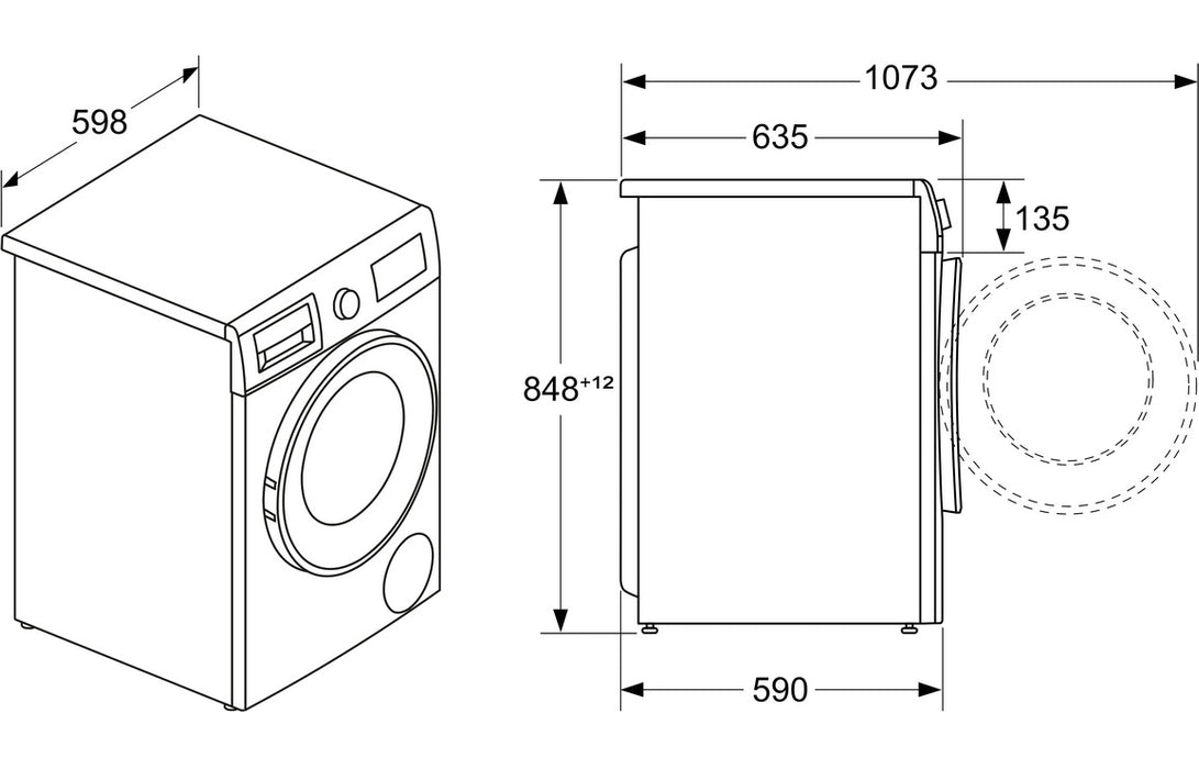 Bosch Series 4 WNA134U8GB F/S 8/5kg 1400rpm Washer Dryer - White
