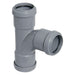 Waste Pipe 90 Deg Tee (Grey) (32mm)