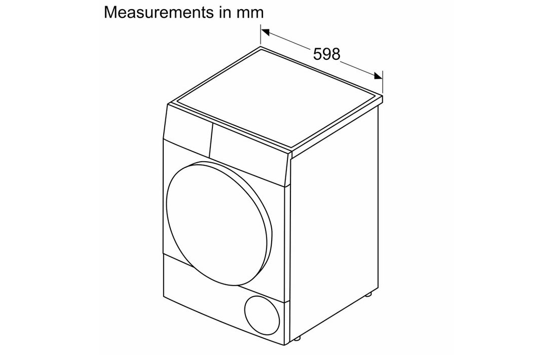 Bosch Series 6 WPG23108GB F/S 8kg Condenser Dryer - White