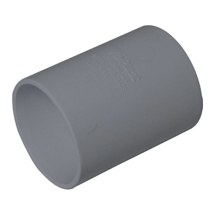 Floplast Solvent Waste Pipe Straight Connector (Grey) (32mm)