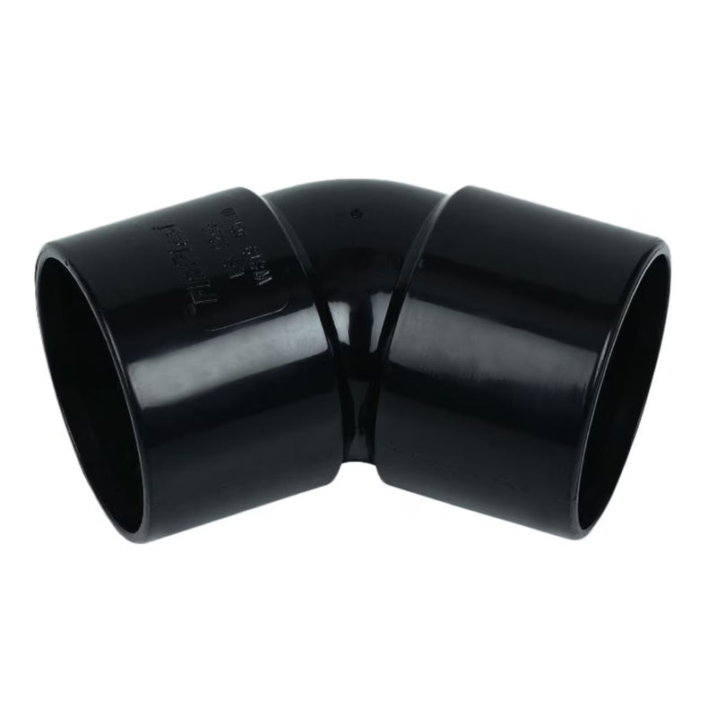 Floplast Solvent Waste Pipe 45 Deg Bend (Black) (40mm)