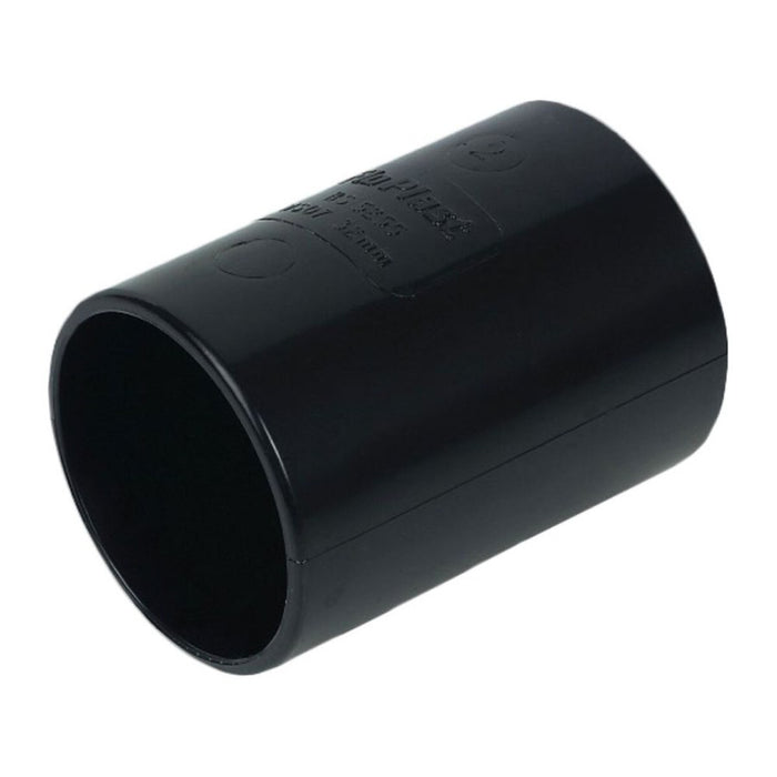 Floplast Solvent Waste Pipe Straight Connector (Black) (40mm)