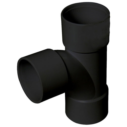 Floplast Solvent Waste Pipe 90 Deg Tee (Black) (40mm)
