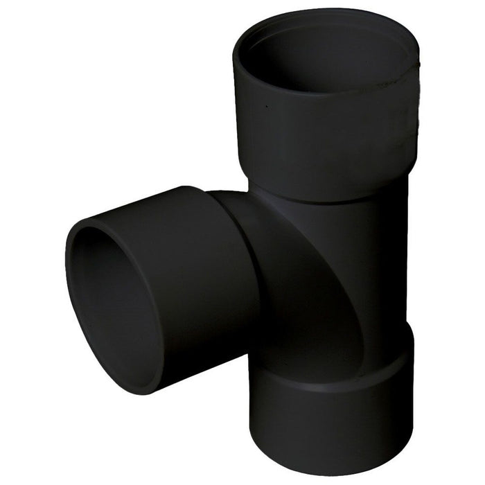 Floplast Solvent Waste Pipe 90 Deg Tee (Black) (40mm)