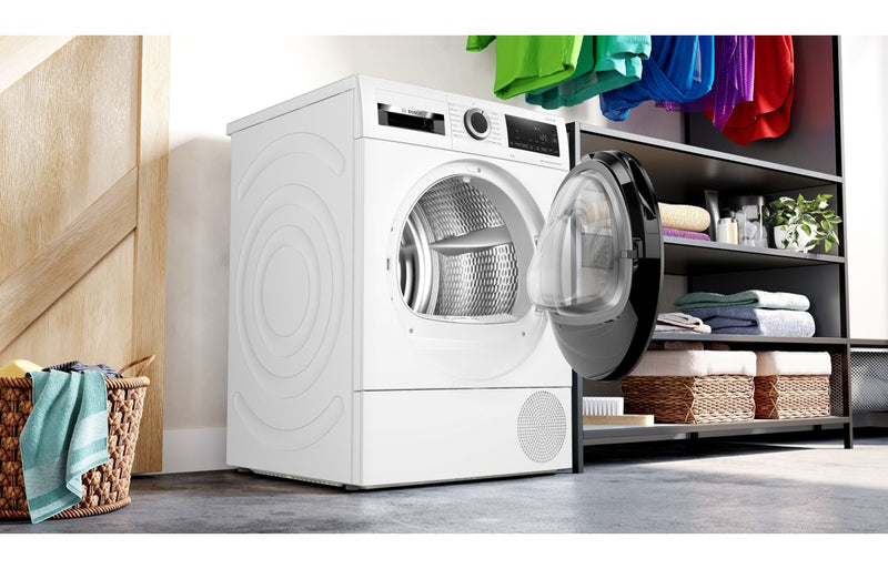 Bosch Series 6 WQG245A0GB F/S 9kg Heat Pump Condenser Dryer - White