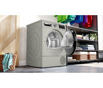 Bosch Series 6 WQG245S9GB F/S 9kg Heat Pump Condenser Dryer - Silver