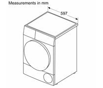 Bosch Series 6 WQG245S9GB F/S 9kg Heat Pump Condenser Dryer - Silver