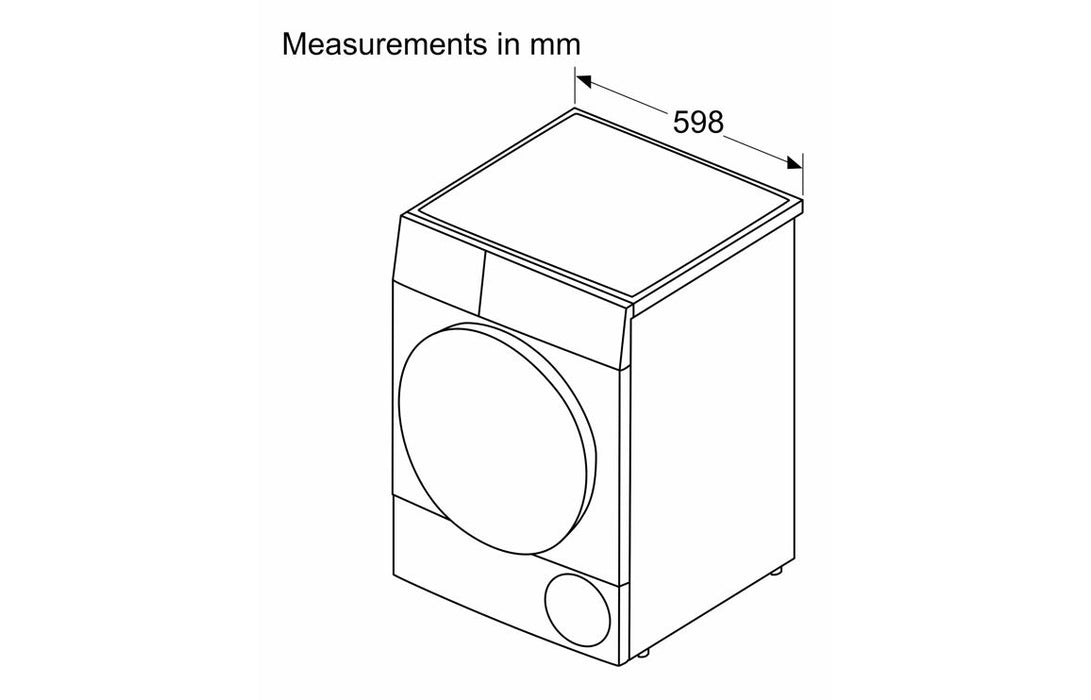 Bosch Series 4 WTH85223GB F/S 8kg Heat Pump Tumble Dryer - White