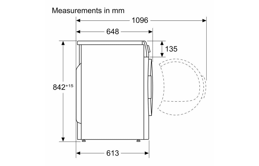 Bosch Series 4 WTH85225GB F/S 8kg Heat Pump Condenser Dryer - White