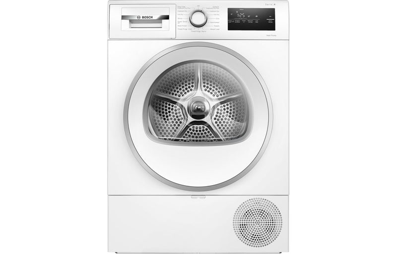 Bosch Series 4 WTH85226GB F/S 8kg Heat Pump Condenser Dryer - White