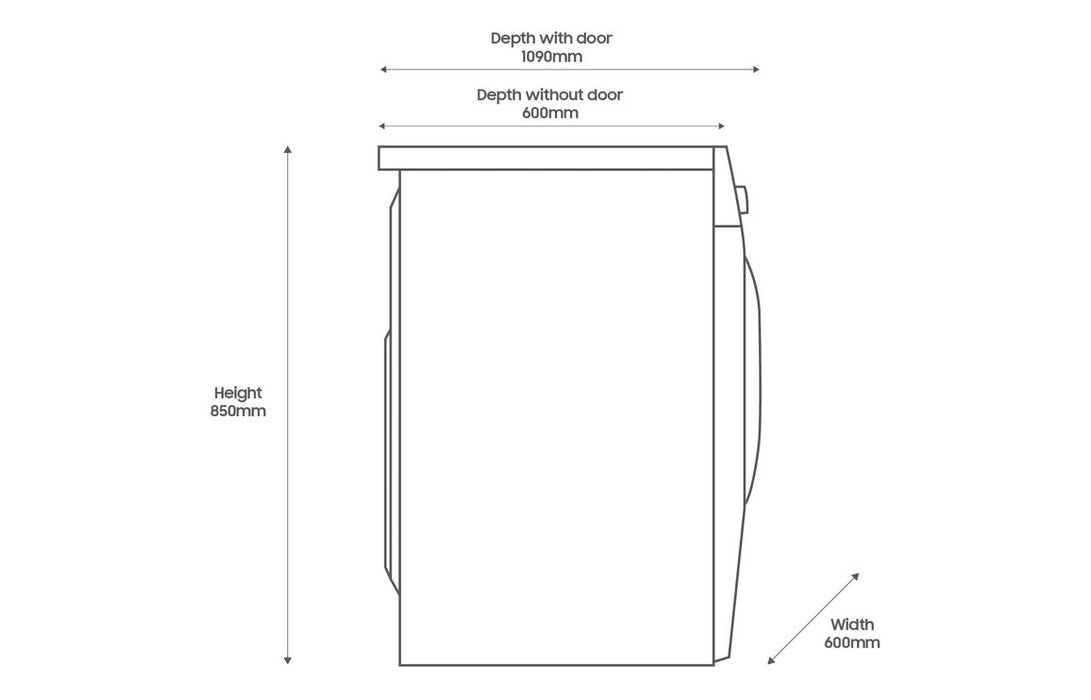 Samsung Series 6 WW11DG6B85LEU1 F/S 11kg 1400rpm Washing Machine - White
