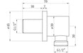 Wall Outlet Elbow - Brushed Brass