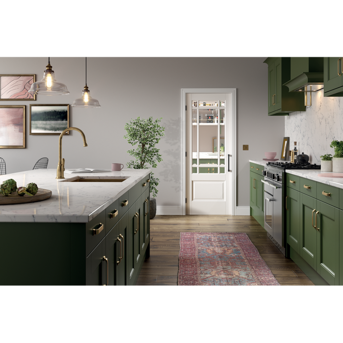 WHITE DOWNHAM CLEAR BEVELLED GLAZED 9L