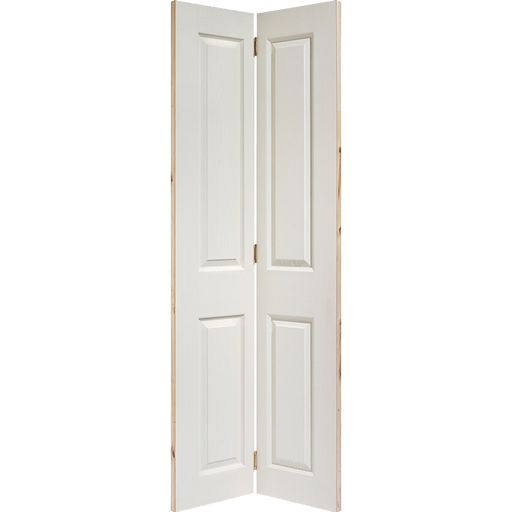 WHITE MOULDED TEXTURED BI-FOLD