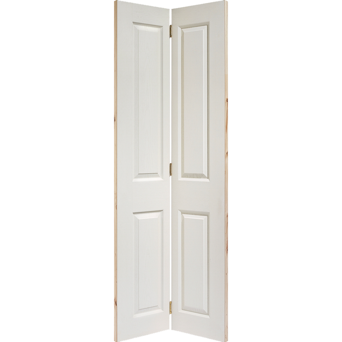 WHITE MOULDED TEXTURED BI-FOLD