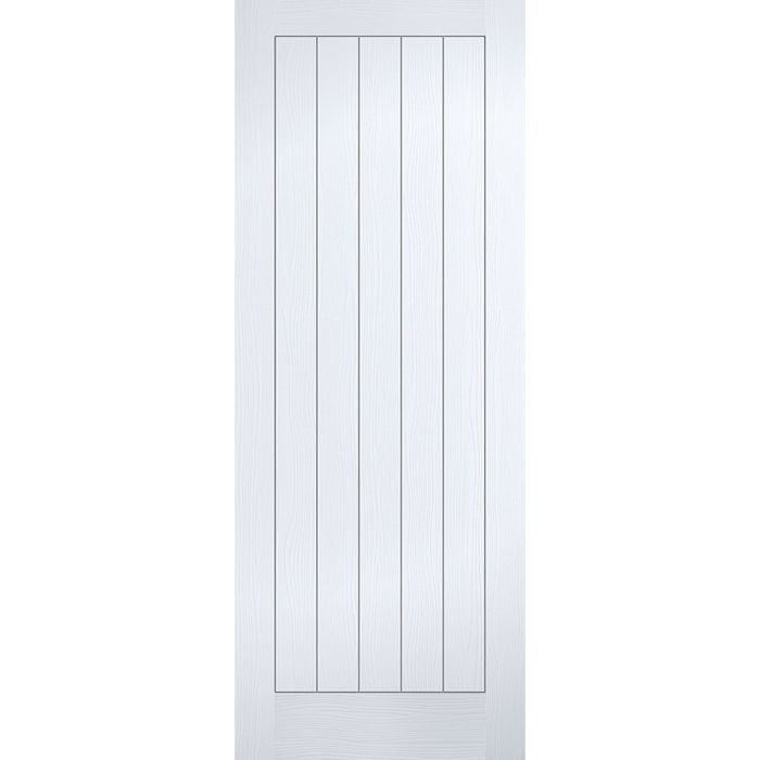 WHITE MOULDED TEXTURED VERTICAL 5P