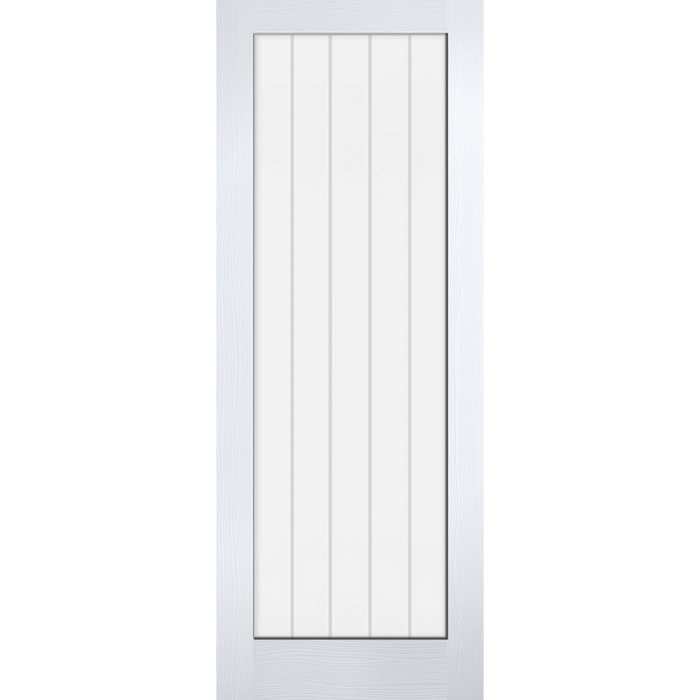WHITE MOULDED TEXTURED VERTICAL GLAZED 1L