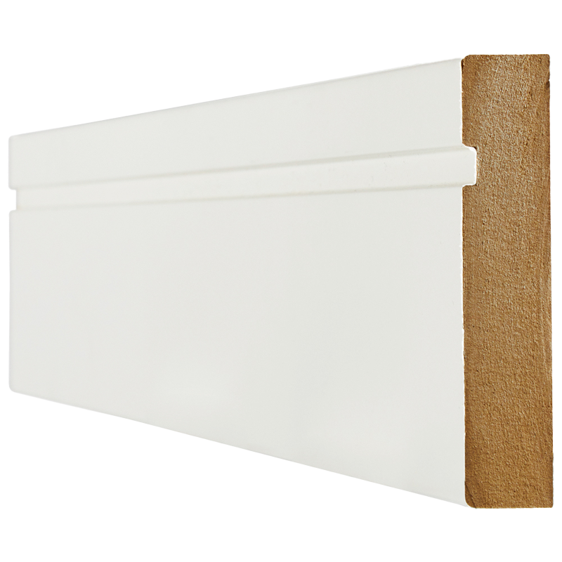 WHITE PRIMED SKIRTING SINGLE GROOVE