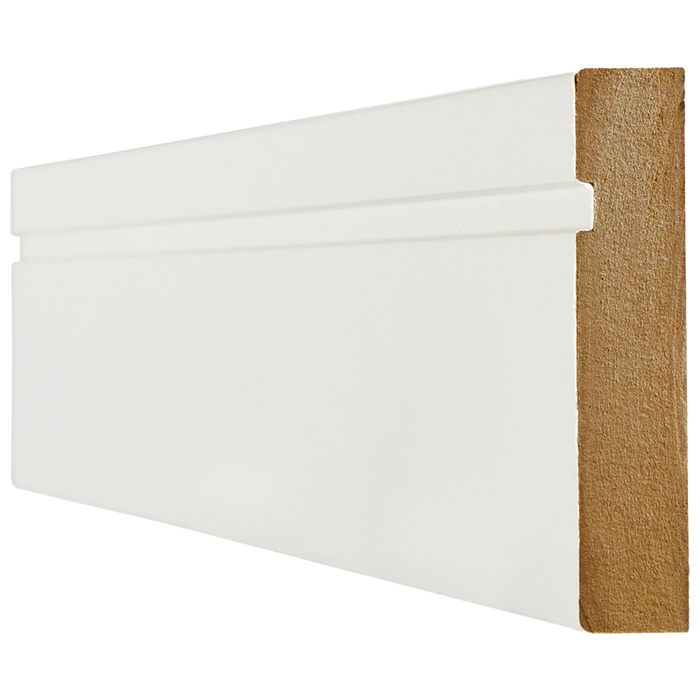 WHITE PRIMED SKIRTING SINGLE GROOVE