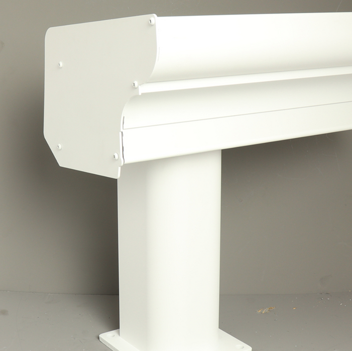 Pigato Veranda - White - Classic Gutter - Rounded with Base Plate