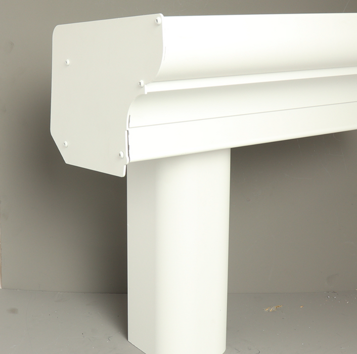 Pigato Veranda - White - Classic Gutter - Rounded without Base Plate
