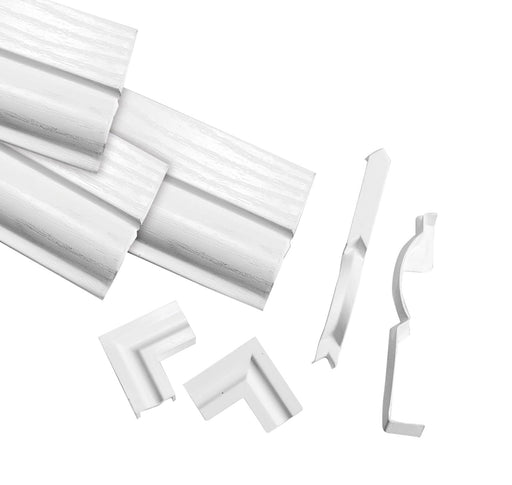White Satin Ogee Architrave Single Door Kit
