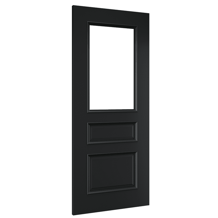 Deanta Windsor Black Prefinished Bevelled Glaze Door