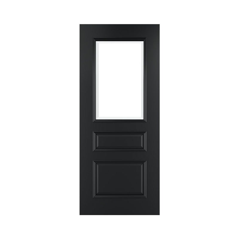 Deanta Windsor Black Prefinished Bevelled Glaze Door