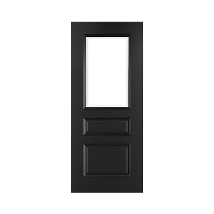 Deanta Windsor Black Prefinished Bevelled Glaze Door
