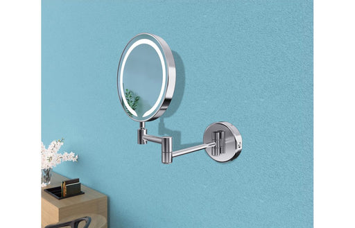 Yumi Round LED Cosmetic Mirror - Chrome