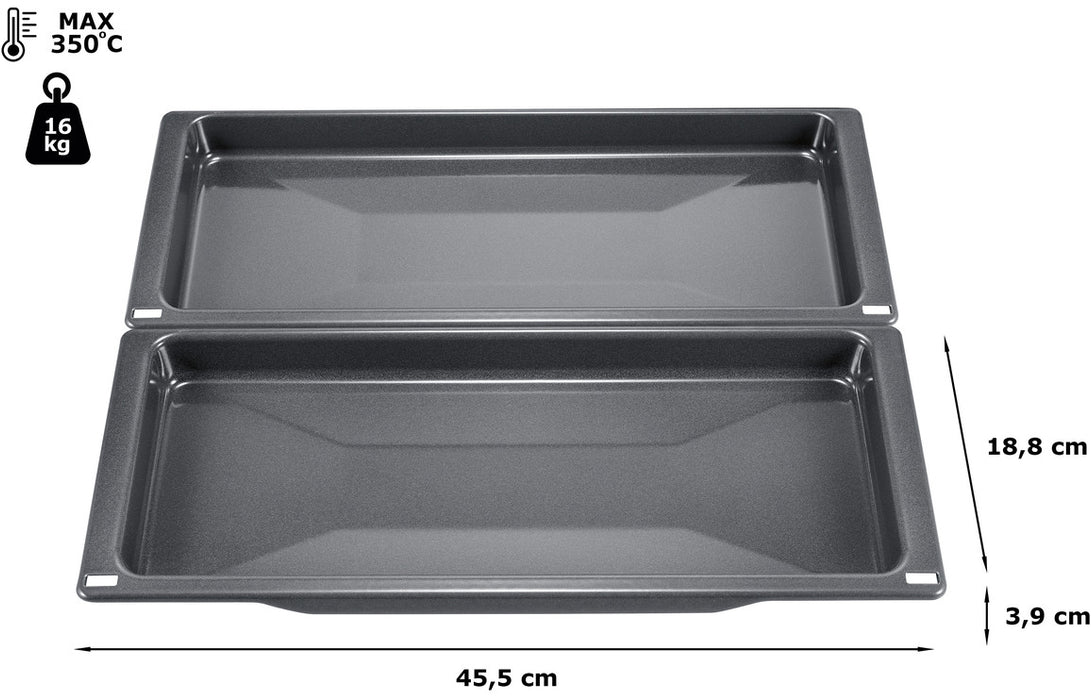 Neff Z1650BE0 2-Piece Slim Universal Enamel Pan Set