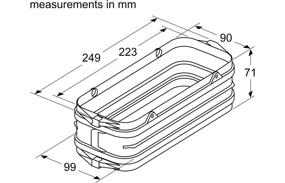 Neff Z861SS1 Flat Duct Connector - Black