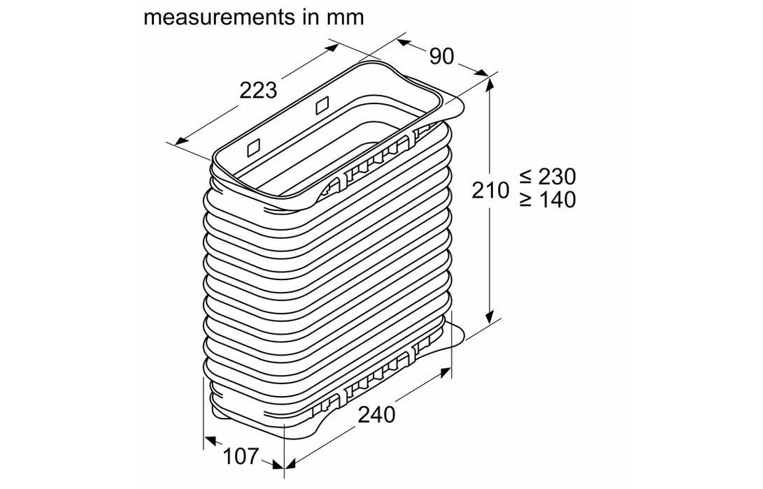 Neff Z861SS2 Flex Flat Duct Connector - Black