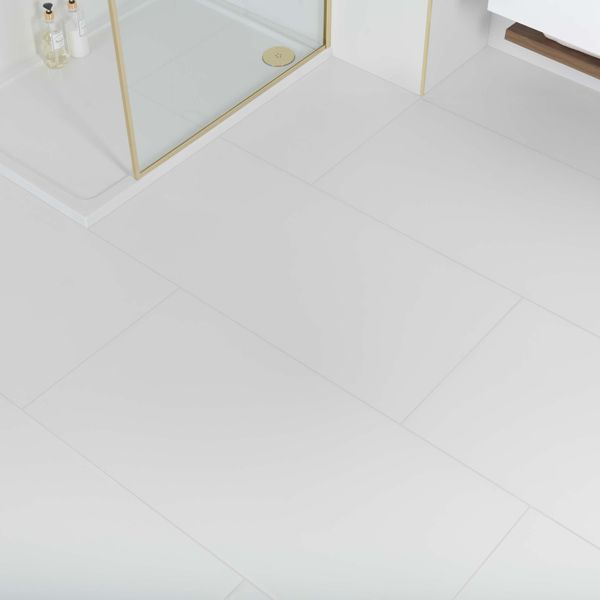 Sample - Alaska Mate White Matt Tiles 1200x600- Sample Tile
