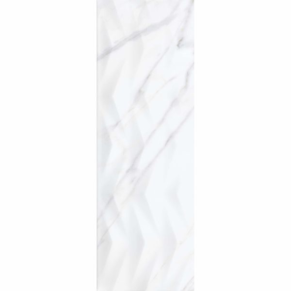 Sample - Carrara Sky Axis Marble Effect Tiles -  750x250 - Sample Tile