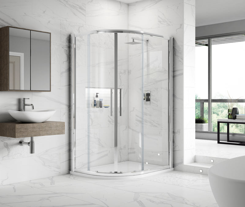 Apex 1200 x 900mm Offset Quadrant Hudson Reed