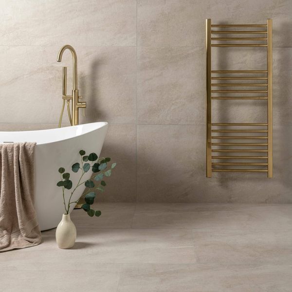 Sample - Astra Ivory Matt Stone Effect Tile - 1200x600 - Sample Tile