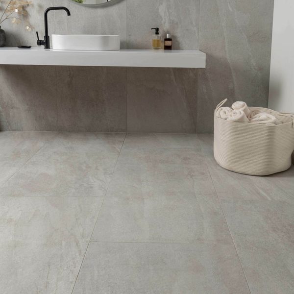 Sample - Astra Pearl Matt Stone Effect Tile - 1200x600 - Sample Tile