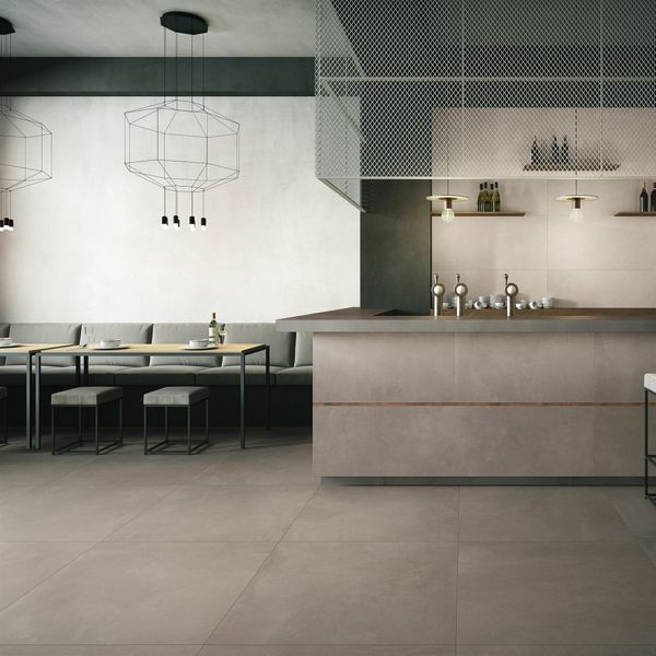 Sample - Azuma AGRM Silver Grey Concrete Effect Tiles - 600x600 - Sample Tile